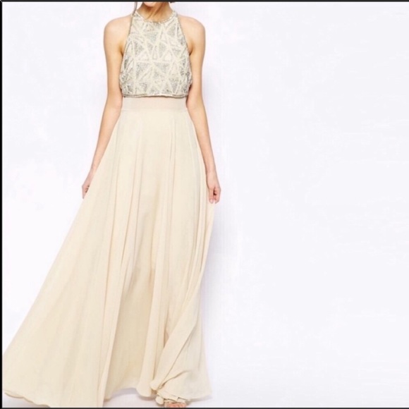 chinese dress ladies Rent ASOS DESIGN Bare Shoulder Prom Scuba Midi Dress In Forest Green